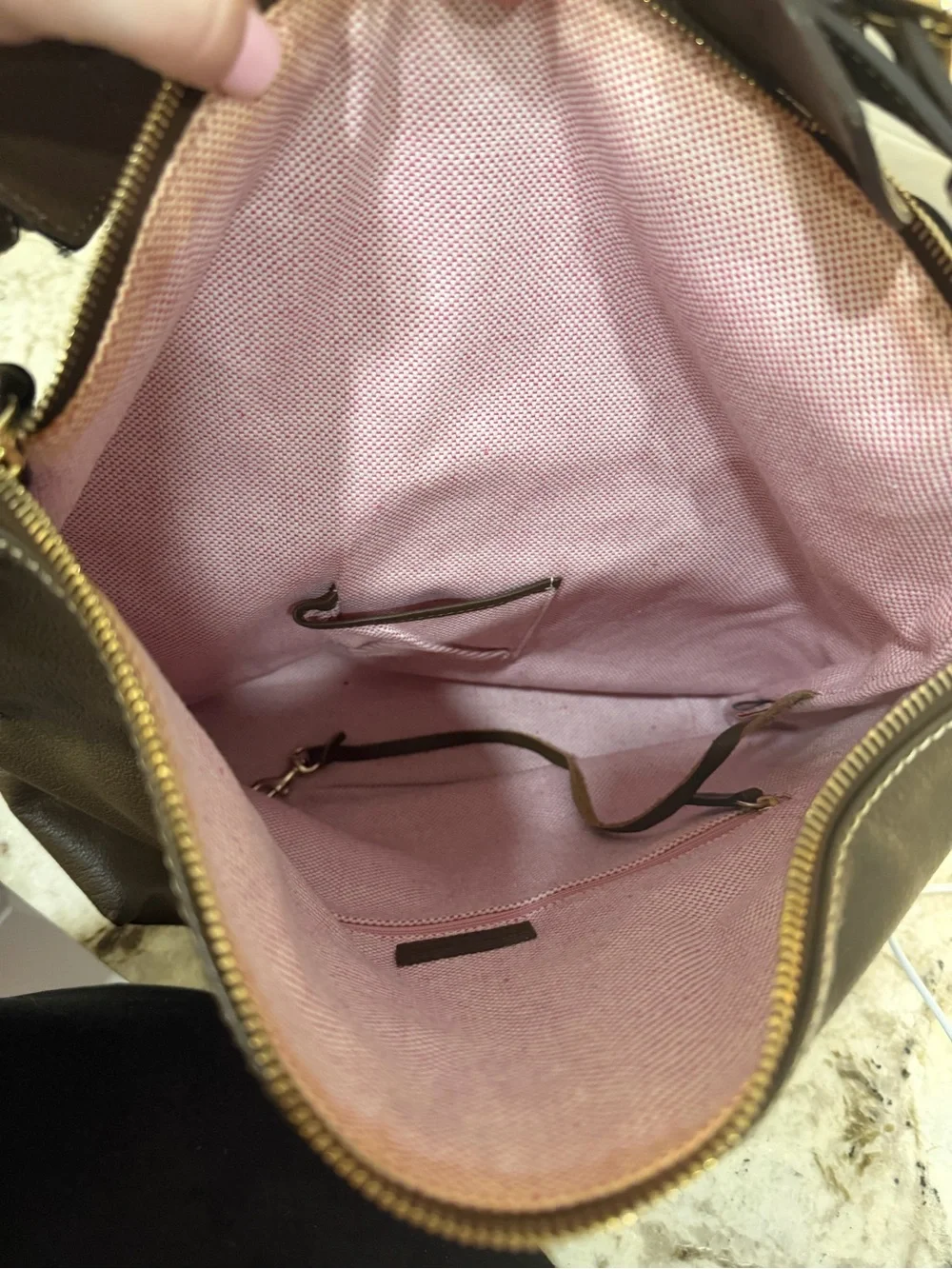 Dooney & Bourke dillen hobo bag Brown Pebbled Leather